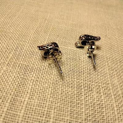 .10ctw H-SI Diamond 925 Sterling Silver Stud Earrings