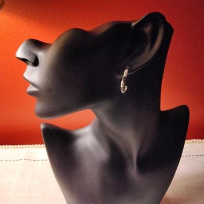 .06ctw Fancy Black & H-SI Diamond 925 Sterling Silver Earrings