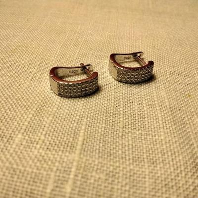 .60ctw White Sapphire 925 Sterling Silver Earrings