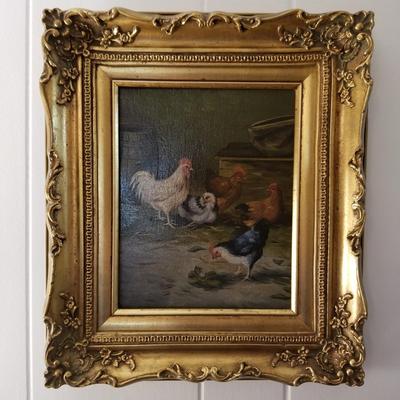 Gold Framed Animal Theme Oil Paintings (D-JS)