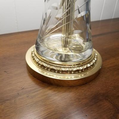 Crystal & Brass Base Table Lamp  (D-JS)