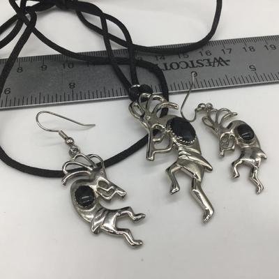 Costume pendant and Earrings