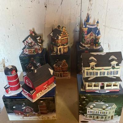 Christmas village buildings