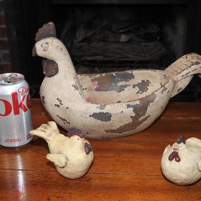 Collection of rustic chickens