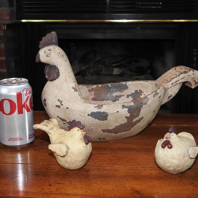 Collection of rustic chickens