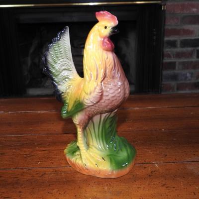 Ceramic chicken statue