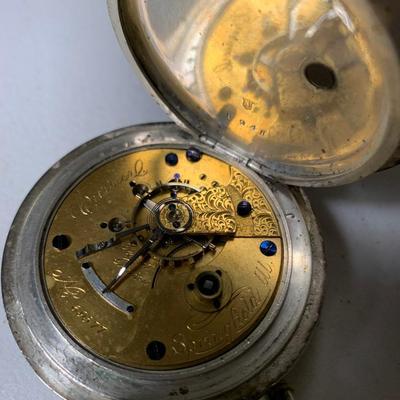 ILLINOIS COIN SILVER POCKET WATCH