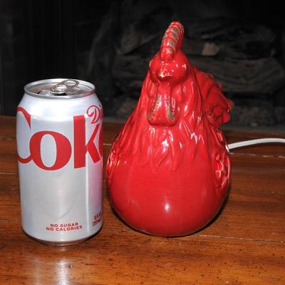 Red metal chicken
