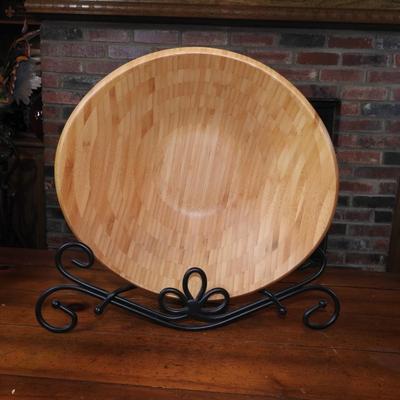 Large wood bowl