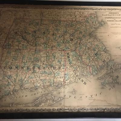 OLD MAP OF NEW ENGLAND