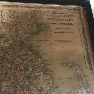 OLD MAP OF NEW ENGLAND