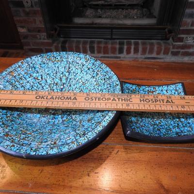 Mosaic bowl & plate