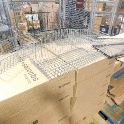 Retail Shelf and Baskets for Slat Wall Connection