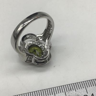 Large Silver Tone Cocktail Ring