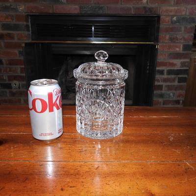 Crystal glass cracker jar