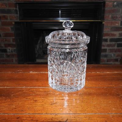 Crystal glass cracker jar