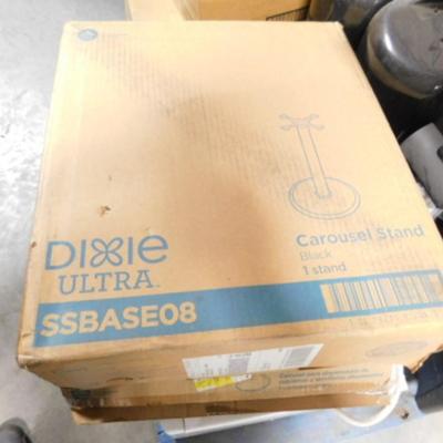 Dixie Brand Ultra Cutlery and Napkin Stand and Dispenser Black New in Box