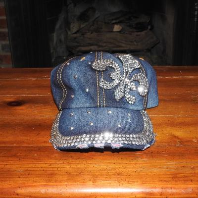 Bling fluer de lis ball cap