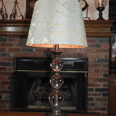 Mid century modern stacked crystal  lamp