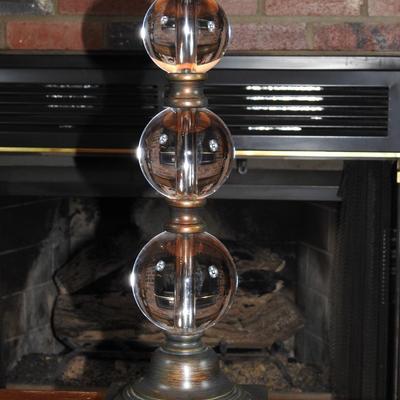 Mid century modern stacked crystal  lamp