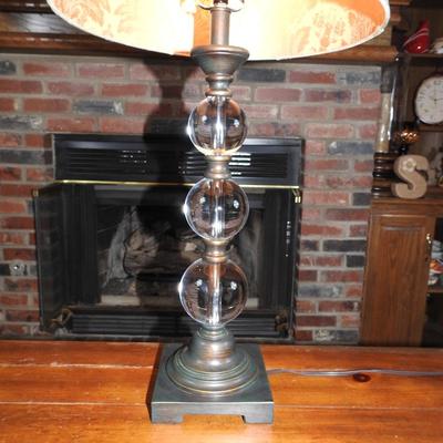 Mid century modern stacked crystal  lamp