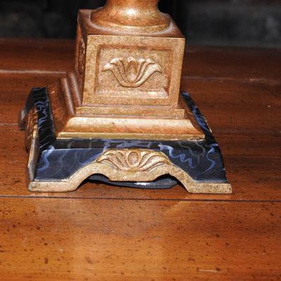 Fabulous pair of metal candlestick lamps