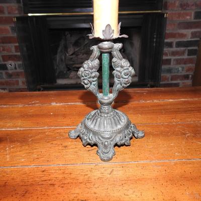 Vintage candlestick lamp