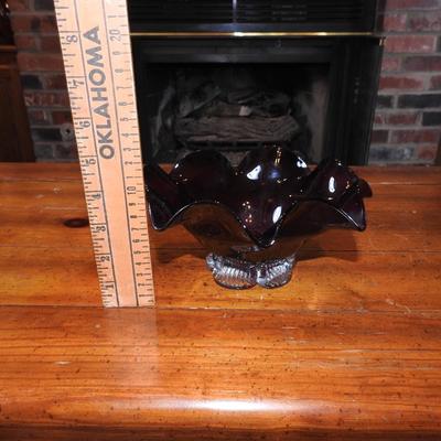 Viking Ruby Ambrina glass bowl