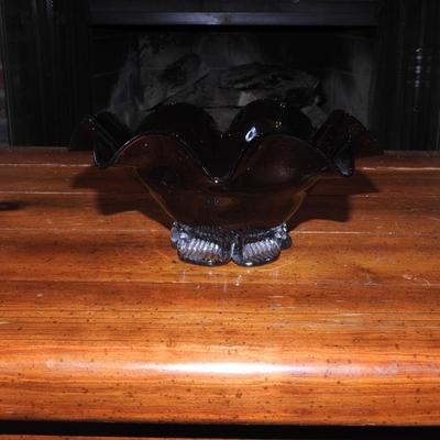 Viking Ruby Ambrina glass bowl
