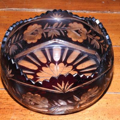 Czech bohemian crystal bowl