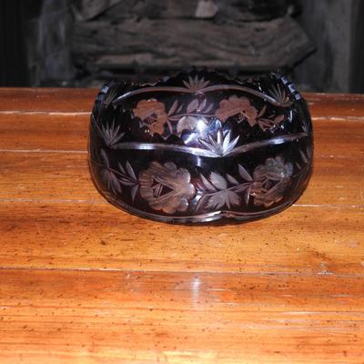 Czech bohemian crystal bowl
