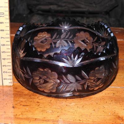 Czech bohemian crystal bowl