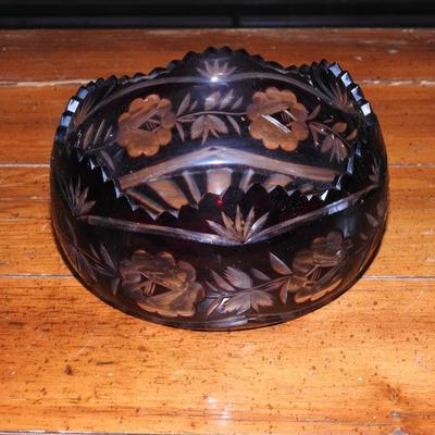 Czech bohemian crystal bowl