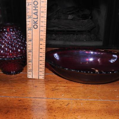 Ruby red glass collection