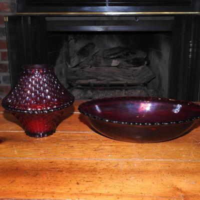 Ruby red glass collection