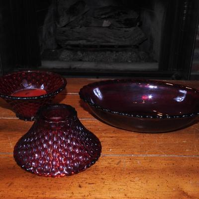 Ruby red glass collection