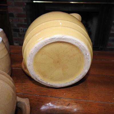 Beautiful pottery pitcher and mugs set