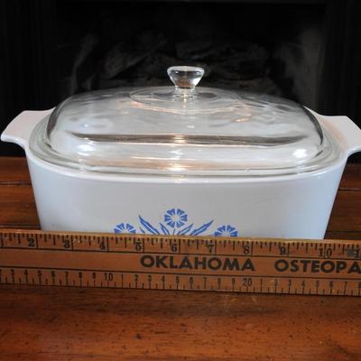 Blue corn flour corning ware