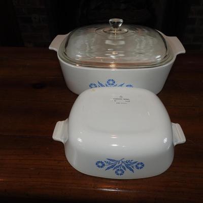 Blue corn flour corning ware