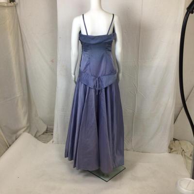 313 Vintage 1950's Periwinkle Taffeta Dress