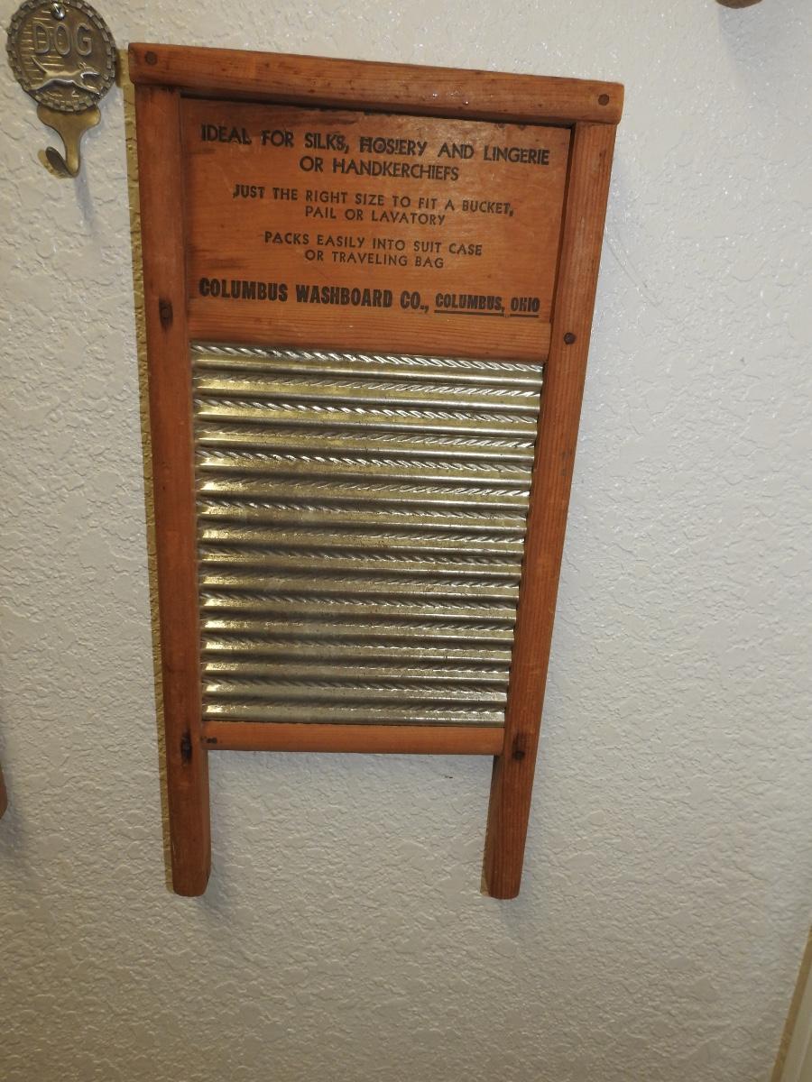 Vintage Columbus hosiery washboard