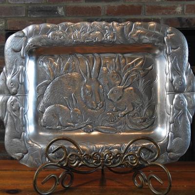 Arthur Court rabbit tray