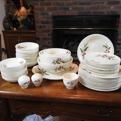 Vintage wood vine ballerina dish set