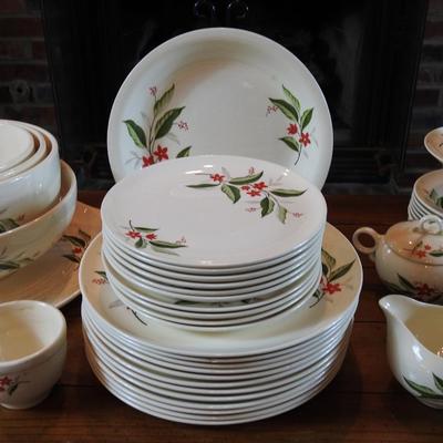 Vintage wood vine ballerina dish set