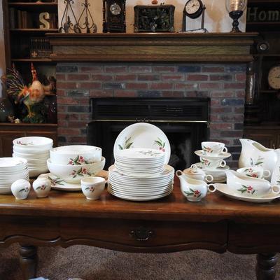 Vintage wood vine ballerina dish set