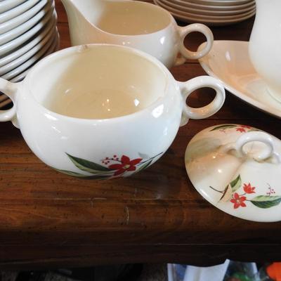 Vintage wood vine ballerina dish set
