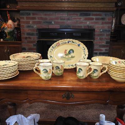 Home rooster dinnerware