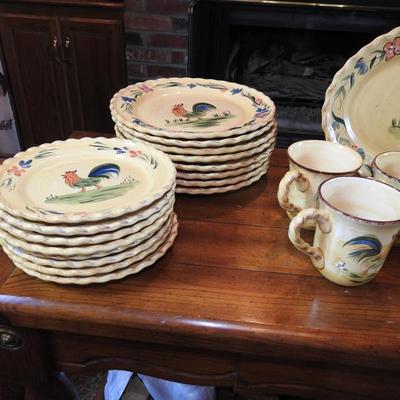 Home rooster dinnerware