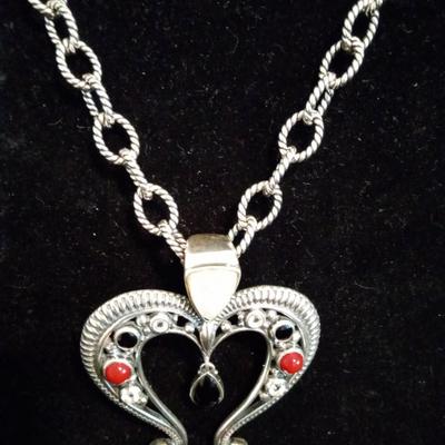 STERLING SILVER PENDANT AND CHAIN BY CAROLYN POLLACK