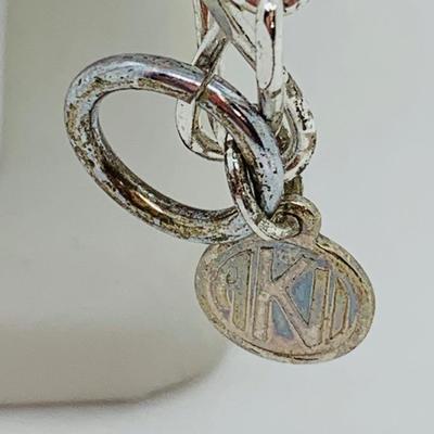 LOT 23R: Anne Kline Silvertone Braided  Necklace -24